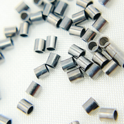 2MM Black Rhodium Sterling Silver Crimp Tube